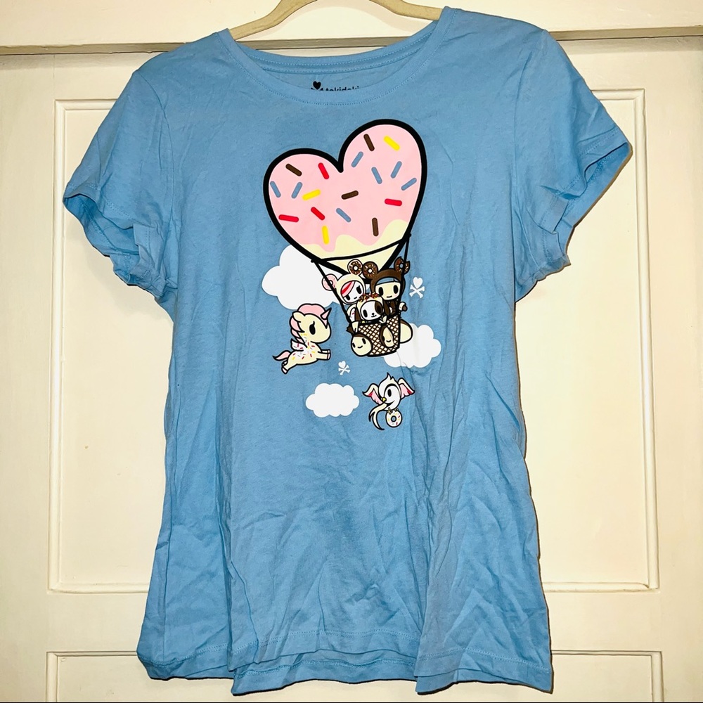 NWOT tokidoki donutella unicorno hot air balloon tshirt